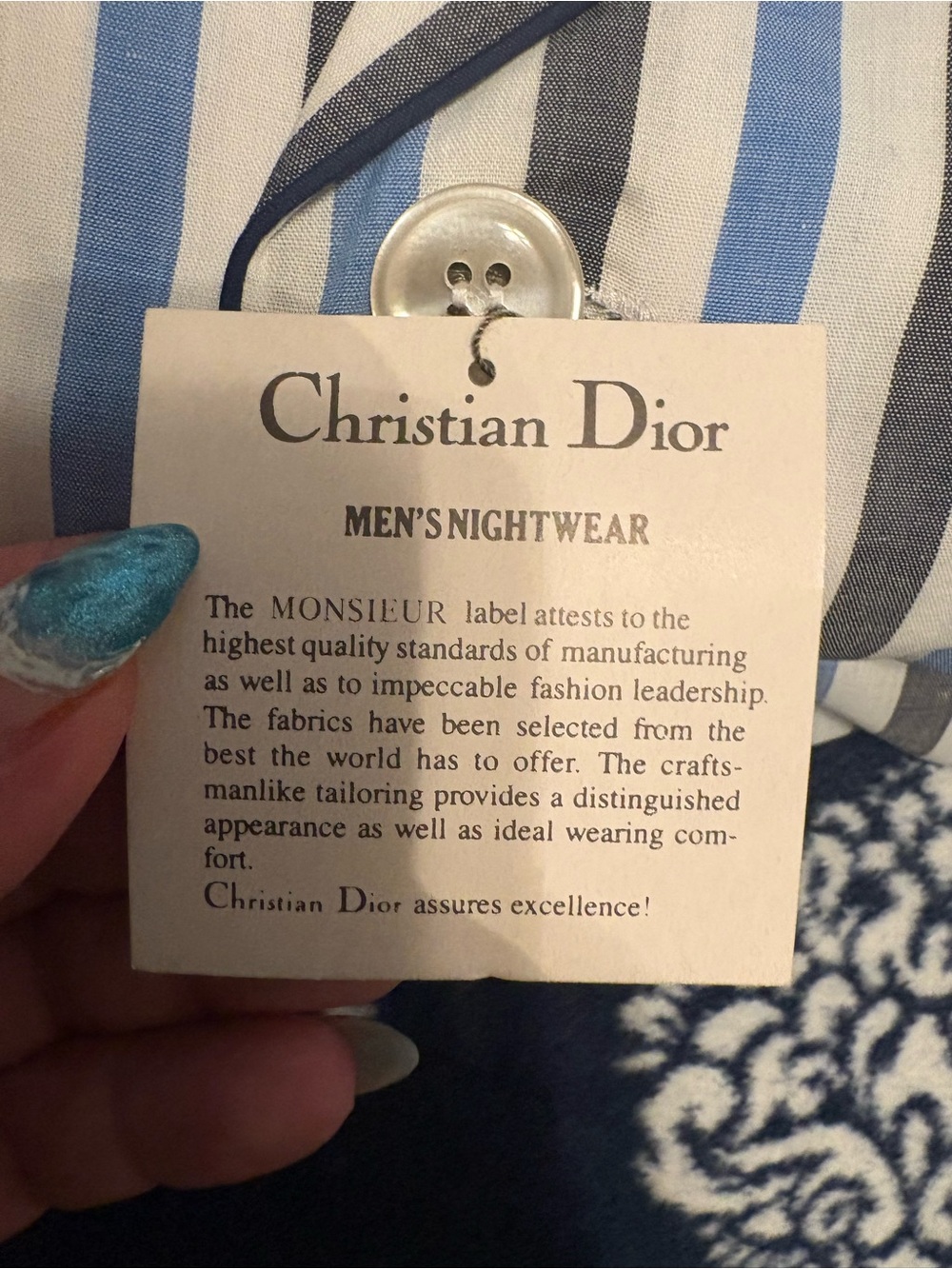 Vintage Christian Dior monsieur pajama set - Picture 5 of 7